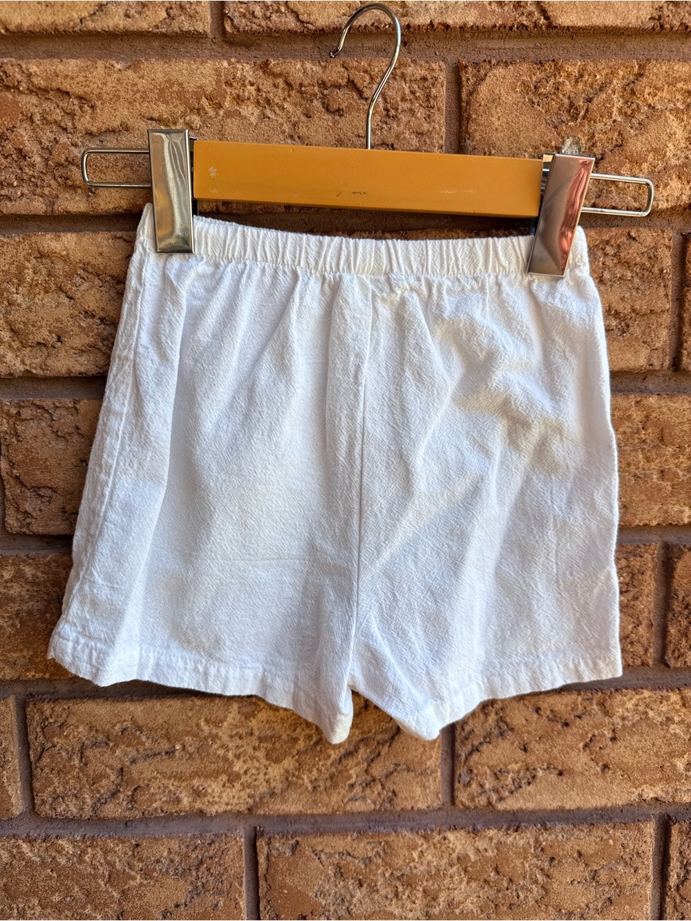 10/$25 • SHEIN White Cotton Elastic Waist Muslin Shorts